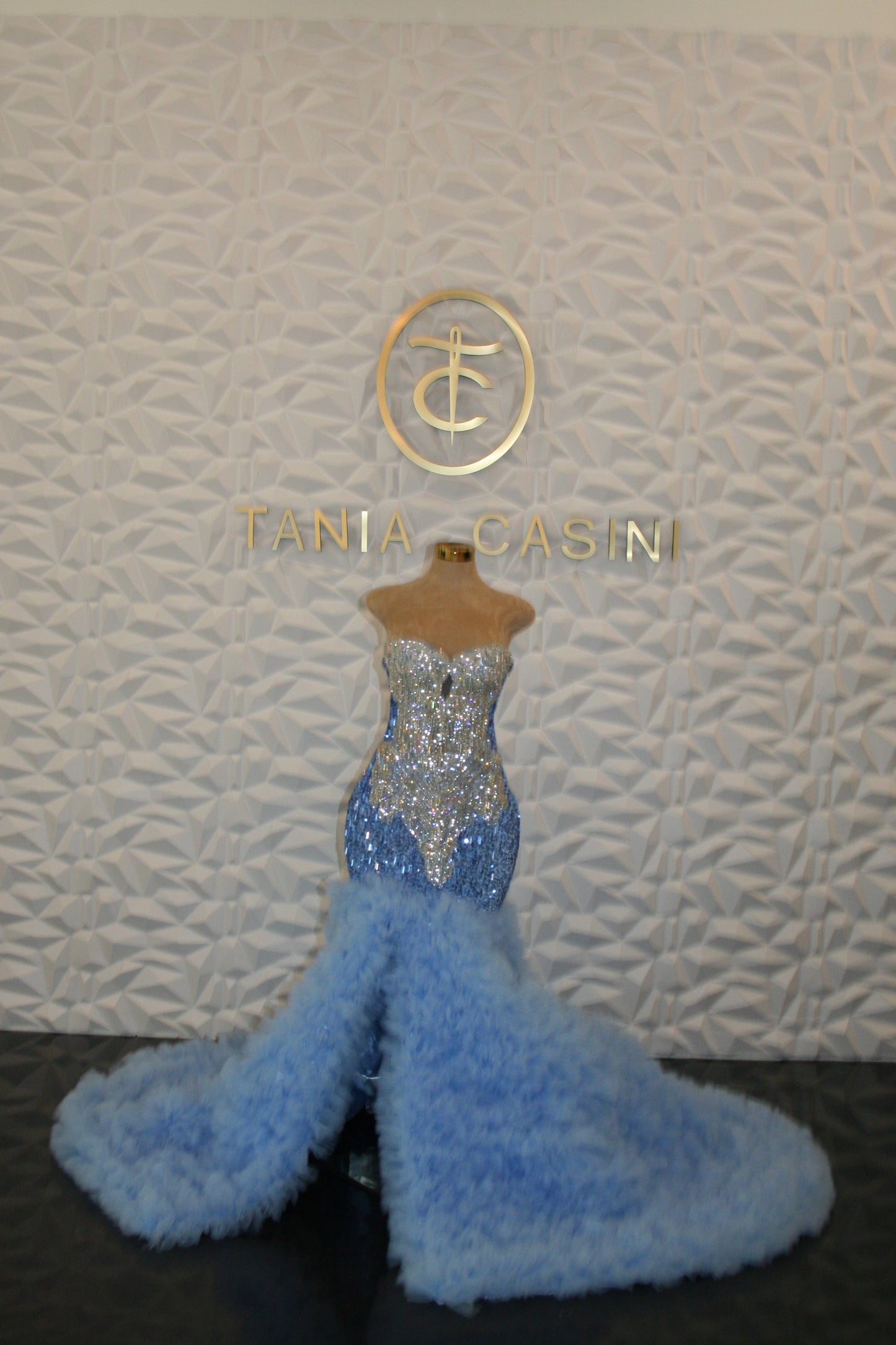 Blue & Iridescent gown