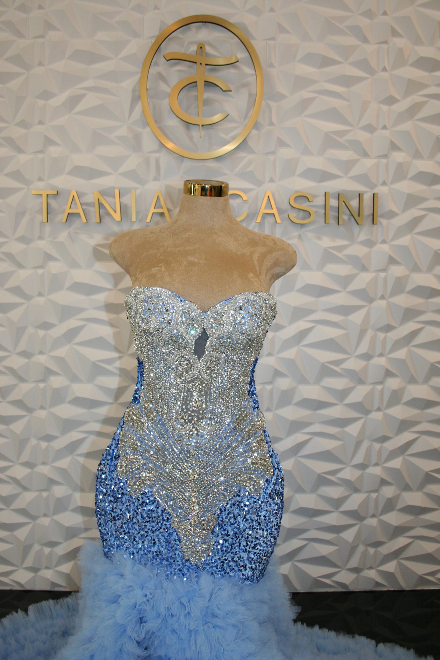 Blue & Iridescent gown