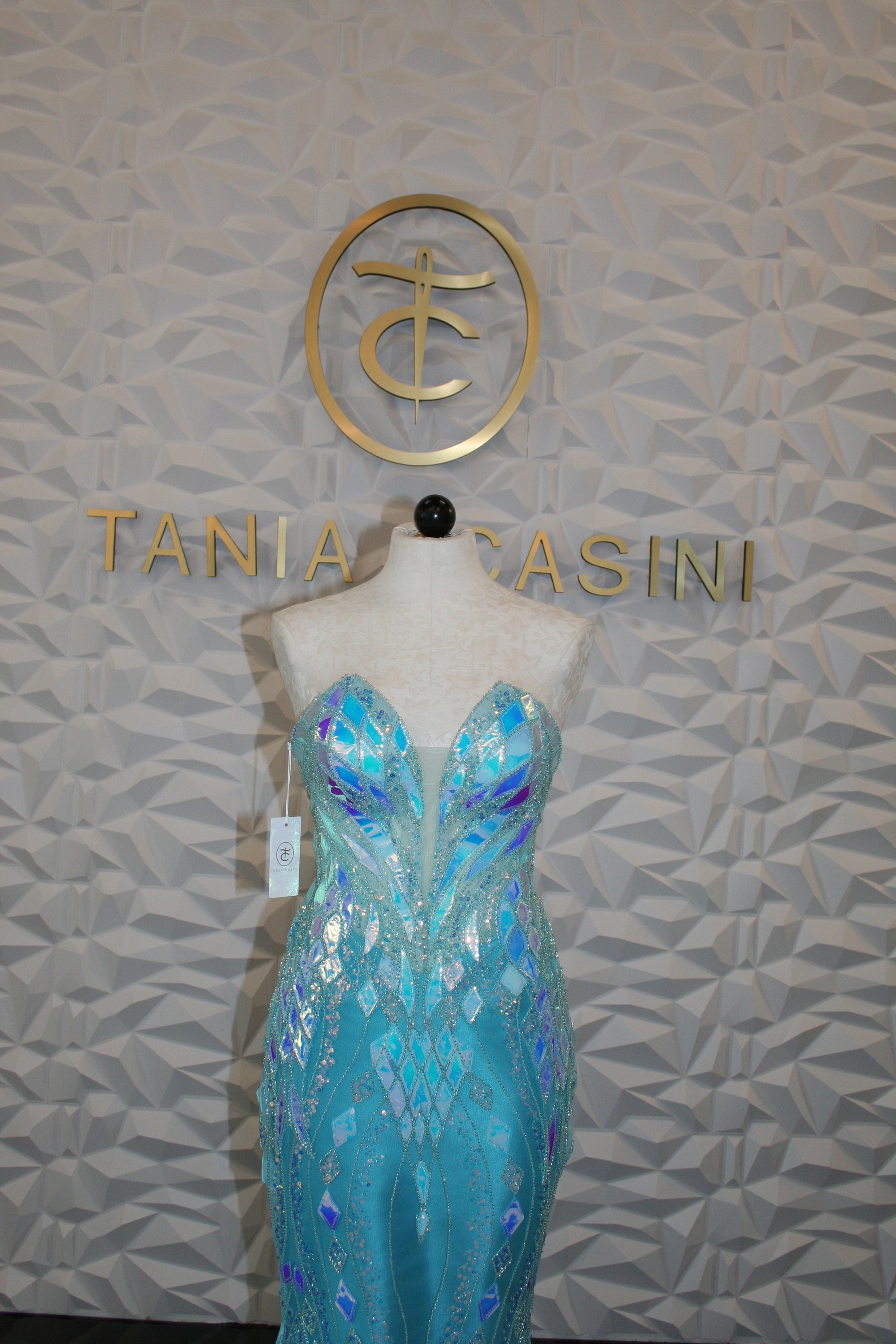 Blue Iridescent Ariel Dress Tania Casini Blue Iridescent Ariel Dress Tania Casini
