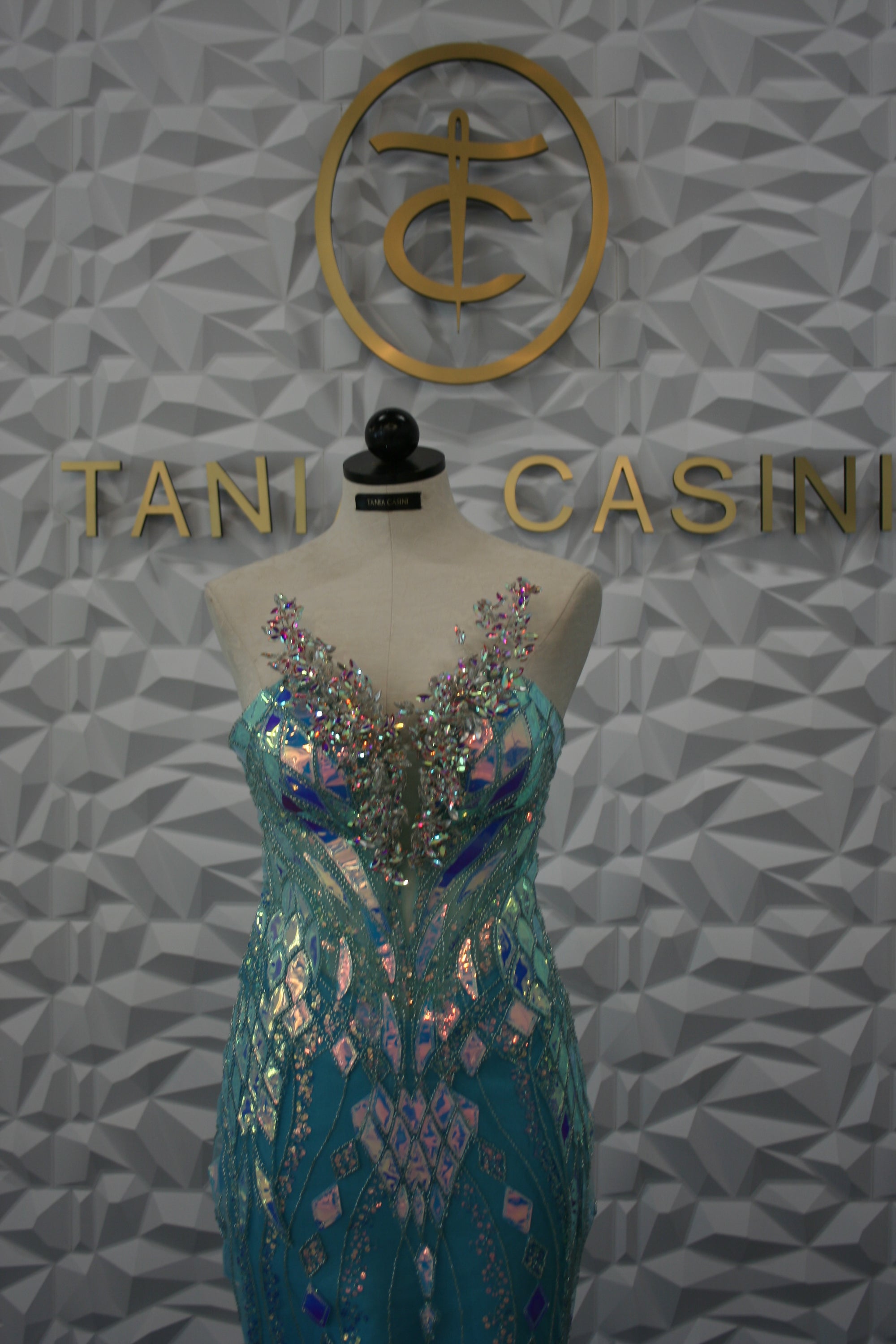 Blue Iridescent Ariel Dress Tania Casini Blue Iridescent Ariel Dress Tania Casini