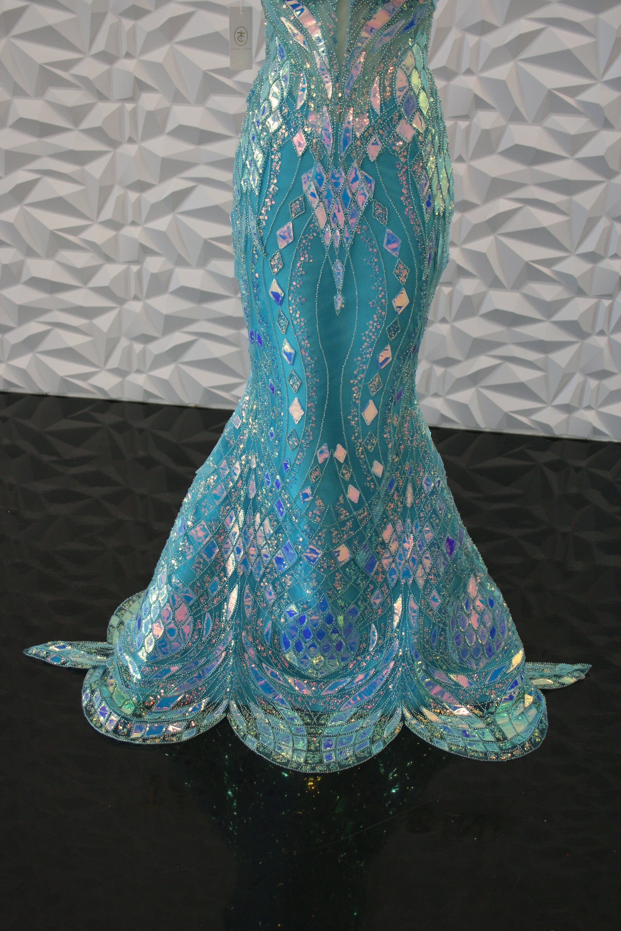 Blue Iridescent Ariel Dress Tania Casini Blue Iridescent Ariel Dress Tania Casini
