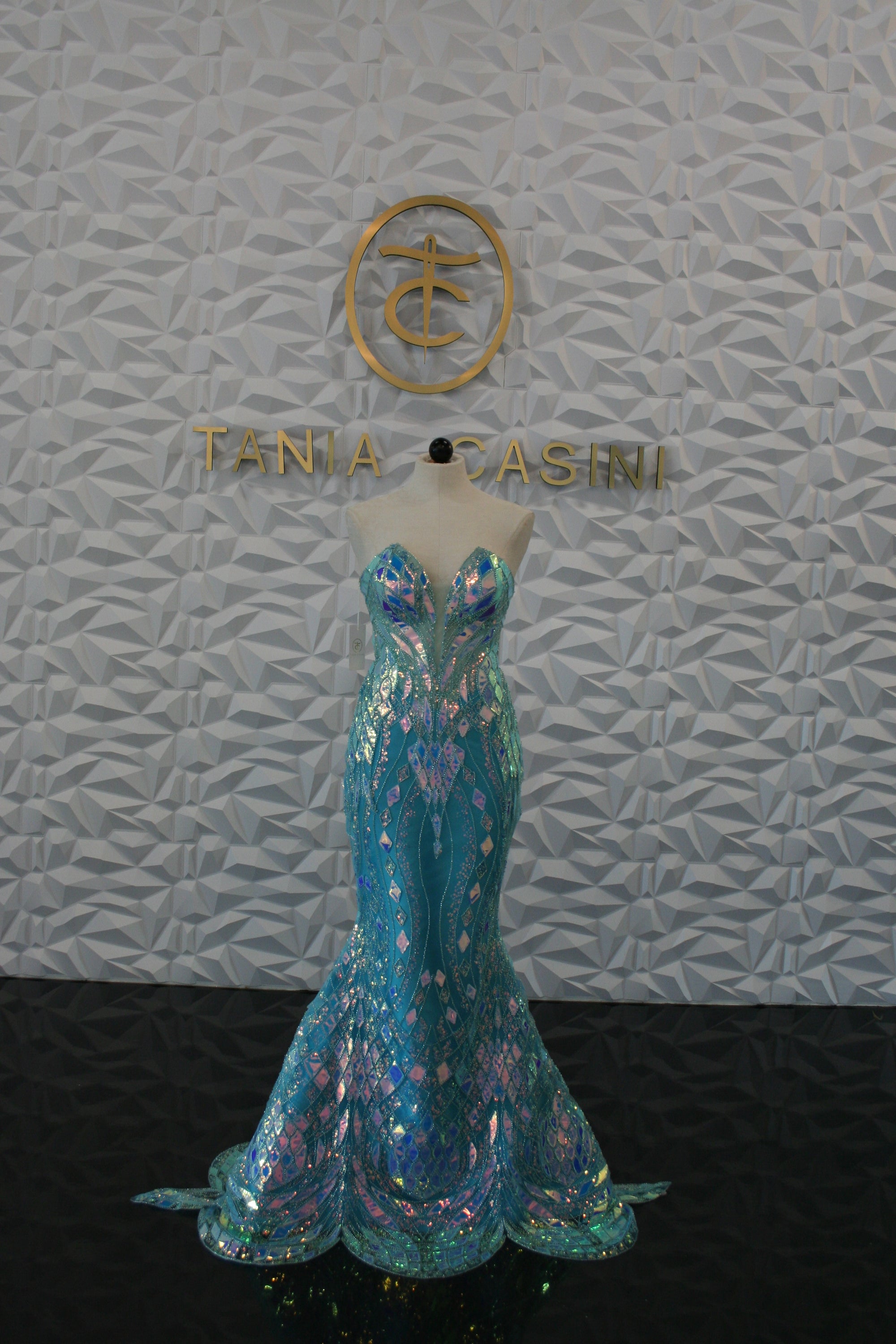 Blue Iridescent Ariel Dress Tania Casini Blue Iridescent Ariel Dress Tania Casini