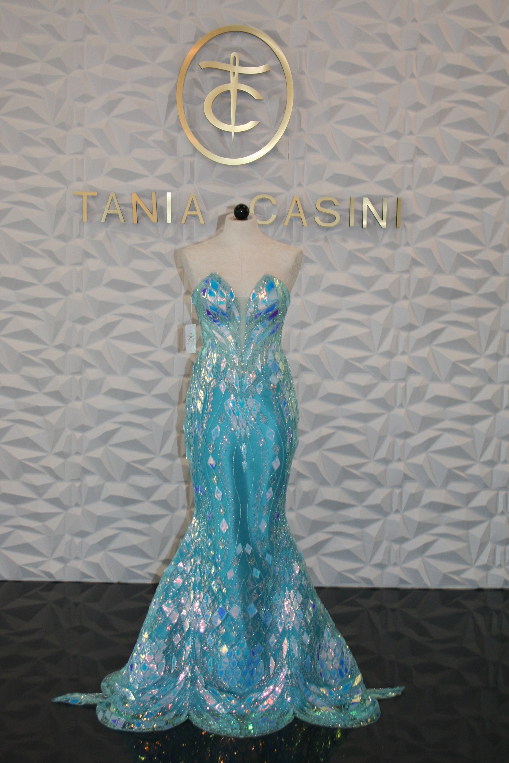 Blue Iridescent Ariel Dress Tania Casini Blue Iridescent Ariel Dress Tania Casini