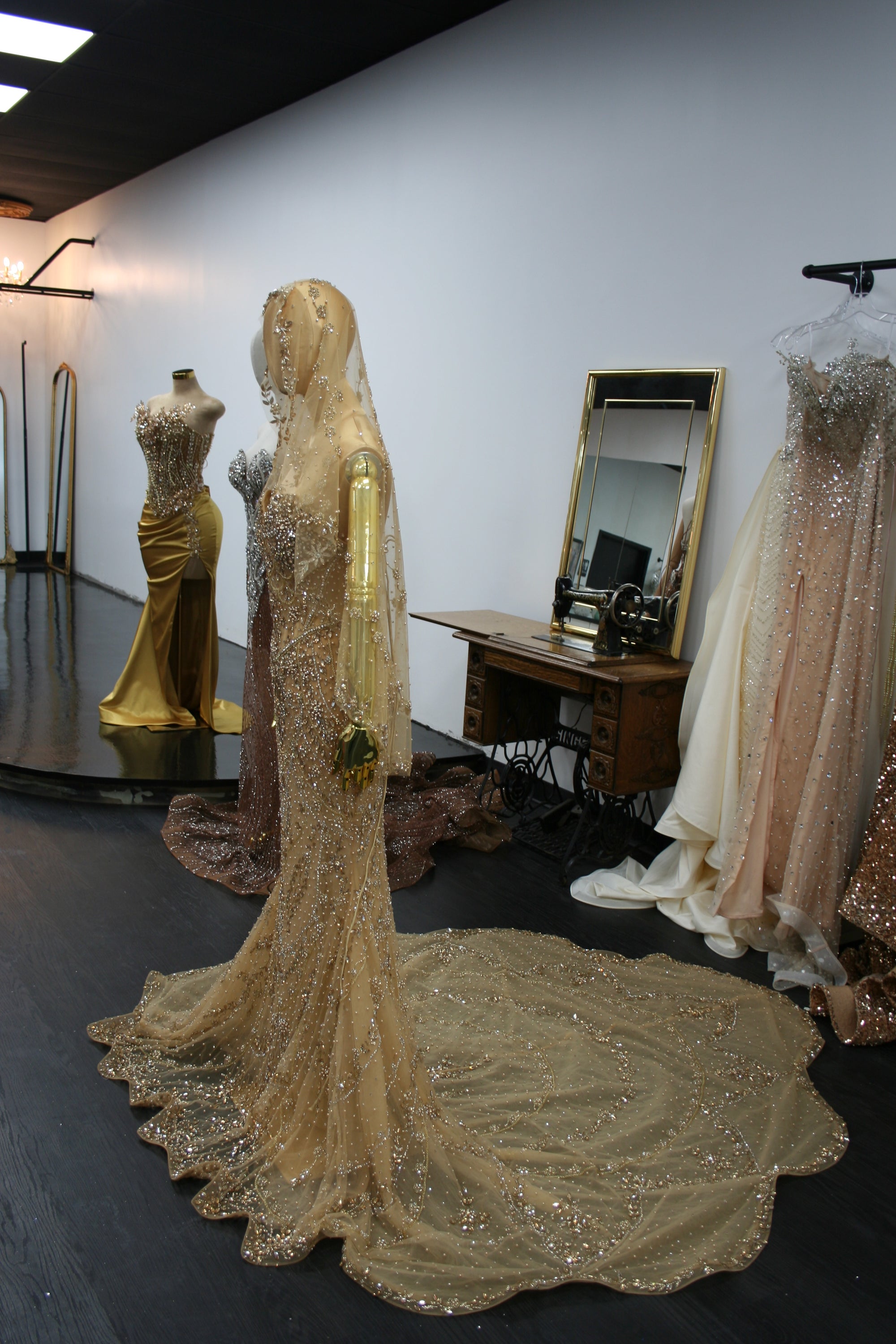 Gold Petalyn Dress