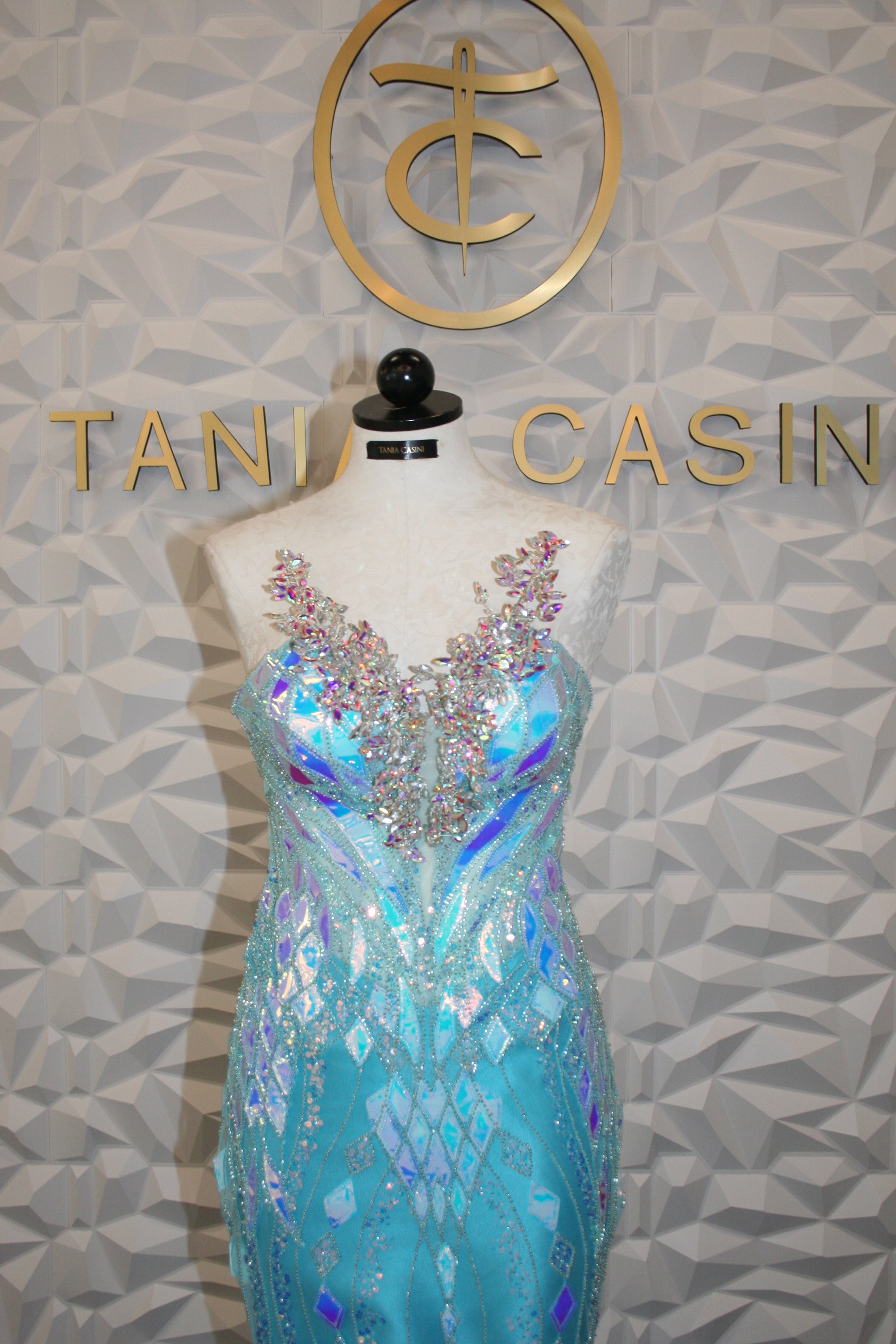 Blue Iridescent Ariel Dress Tania Casini Blue Iridescent Ariel Dress Tania Casini