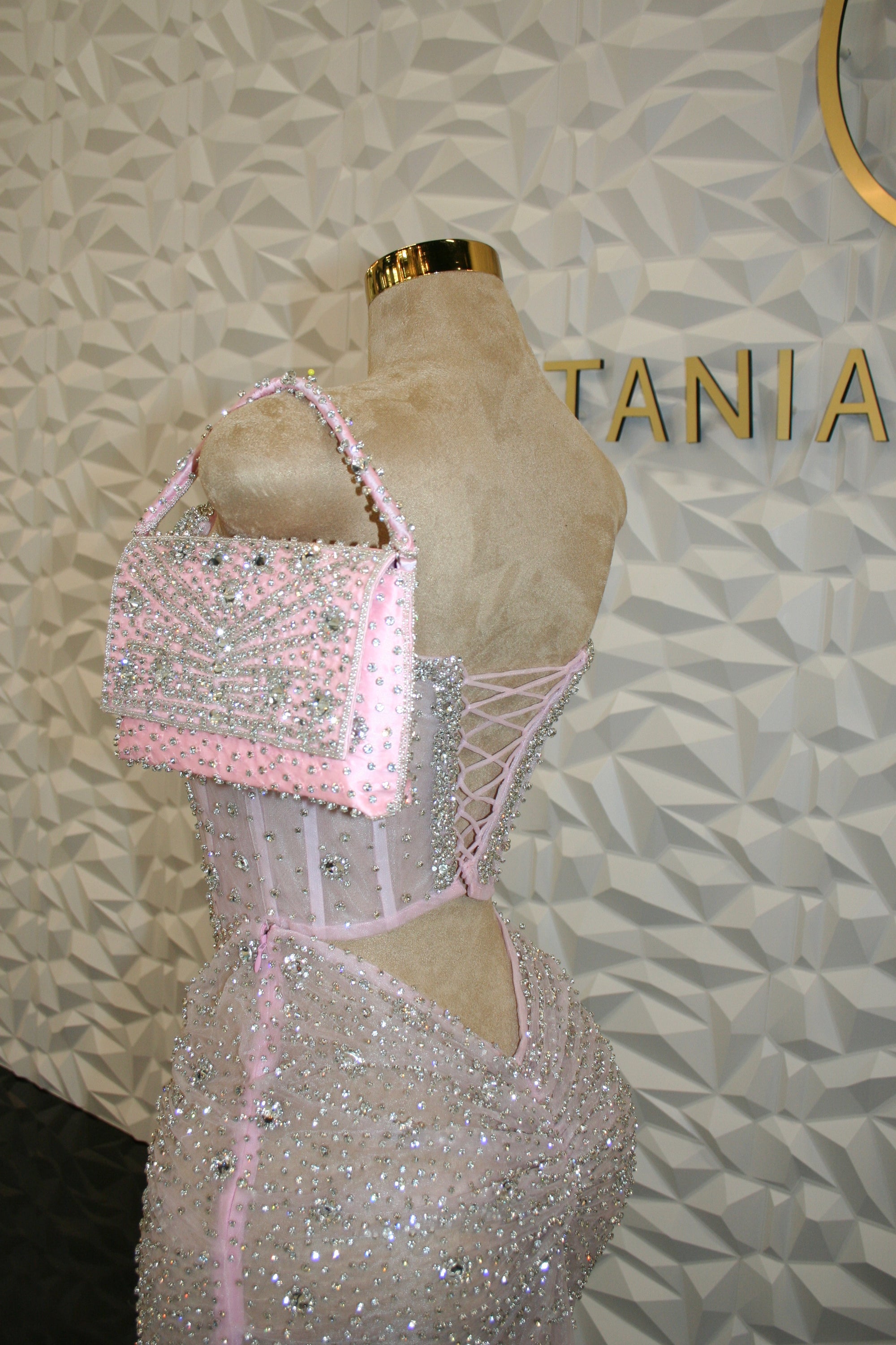 Hera Dress light pink w/ matching purse